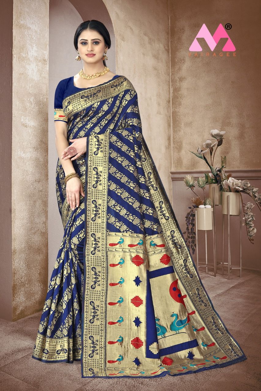 Mitra 3 New Fancy Wear Heavy Banarasi Silk Designer Saree Collection